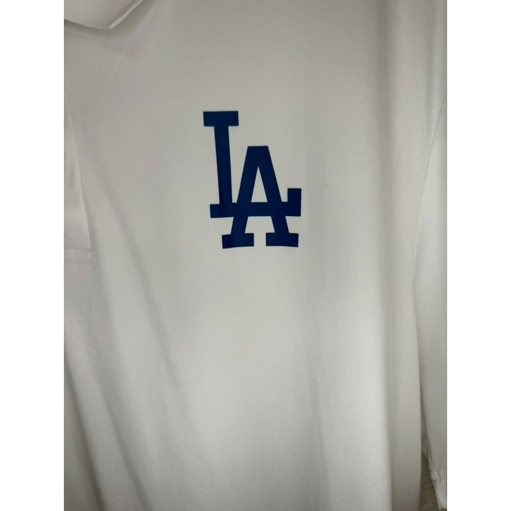Los Angeles Dodgers Fanatics White Polo Shirt XL Baseball 437 - Picture 2 of 7